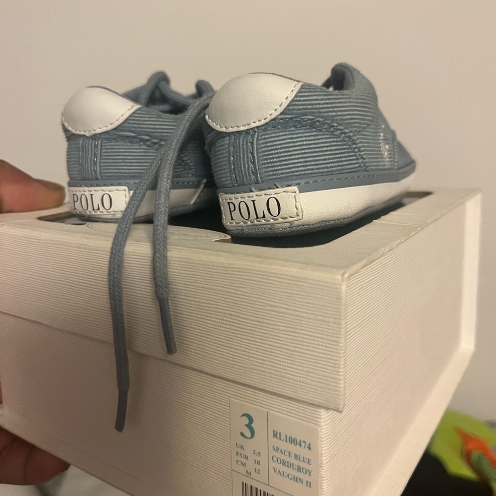 Ralph Lauren baby boy shoes size 3 .